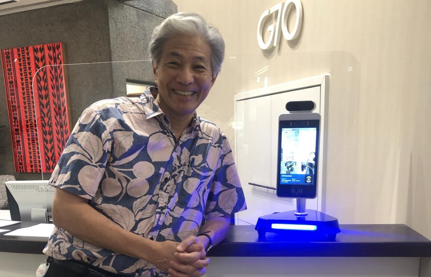 G70 installs face temperature scanner in Honolulu office for Covid return